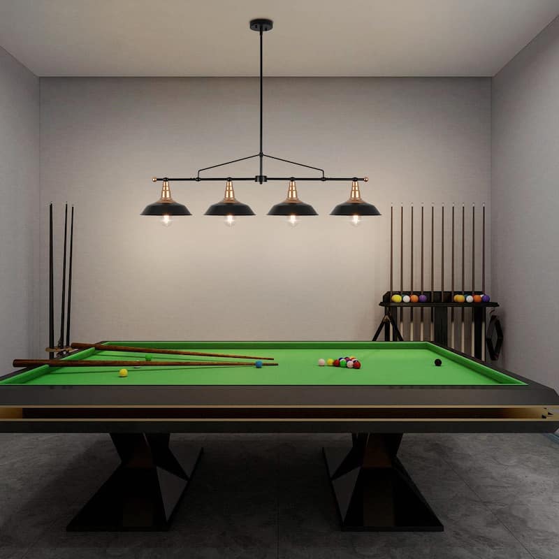 4/5-Light Industrial Linear Bowl-shaped Chandelier Lighting over Kitchen Table