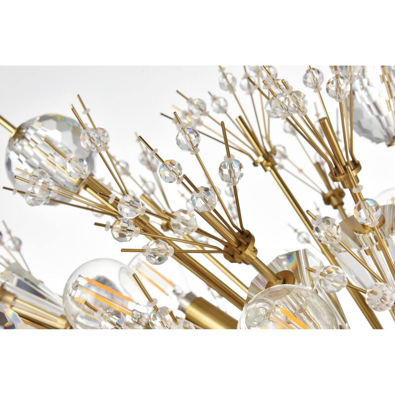 Elegant Lighting 2500G48L3 Vera 100 Light 26" Wide Crystal Sputnik