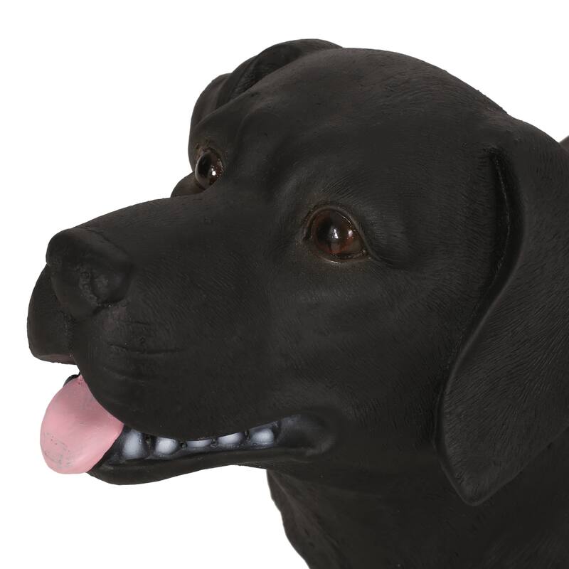 Hyrum Outdoor Cast Stone Outdoor Labrador Dog Garden Bench by Christopher Knight Home