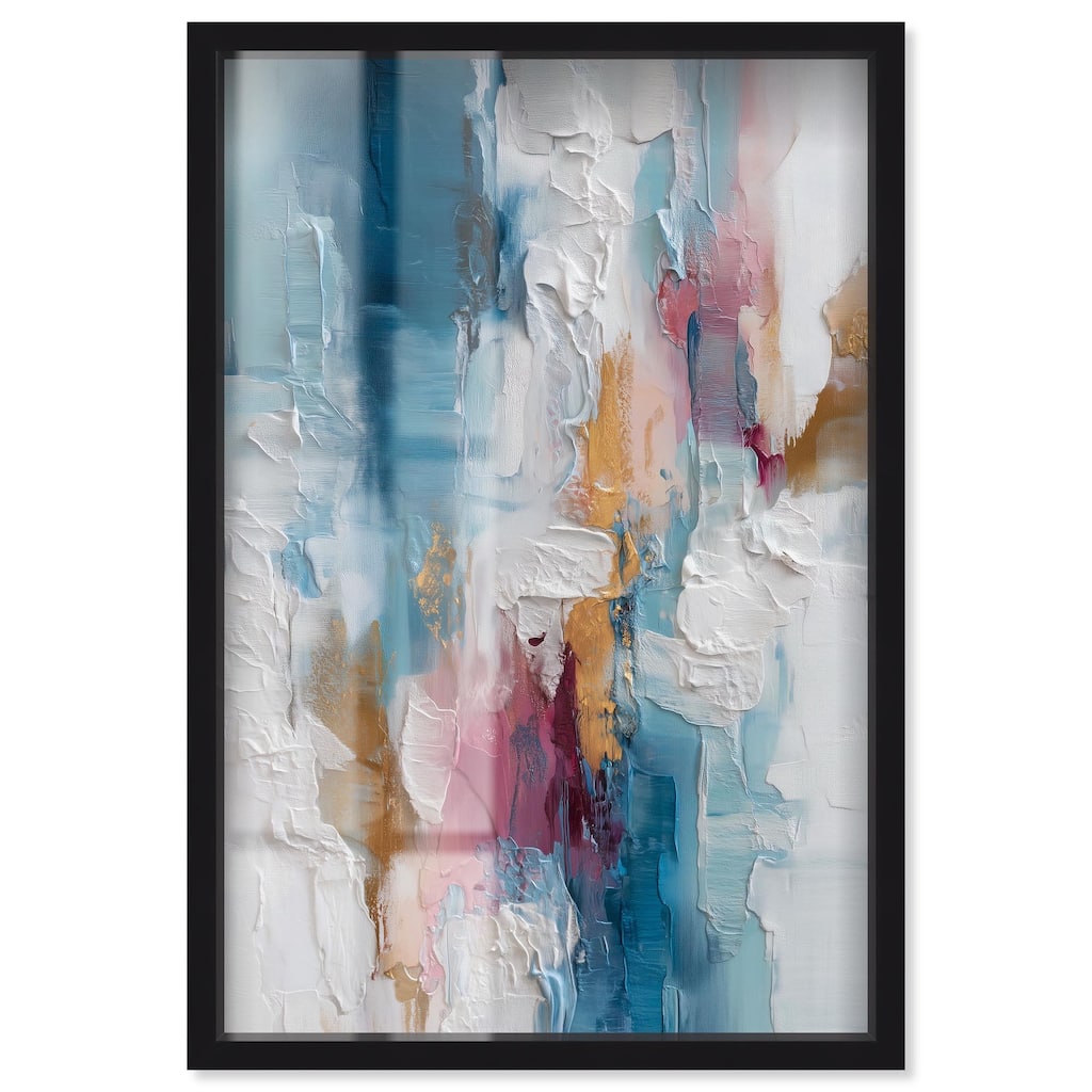 Petal Pink and Ocean Blue I Shadowbox by Art Remedy