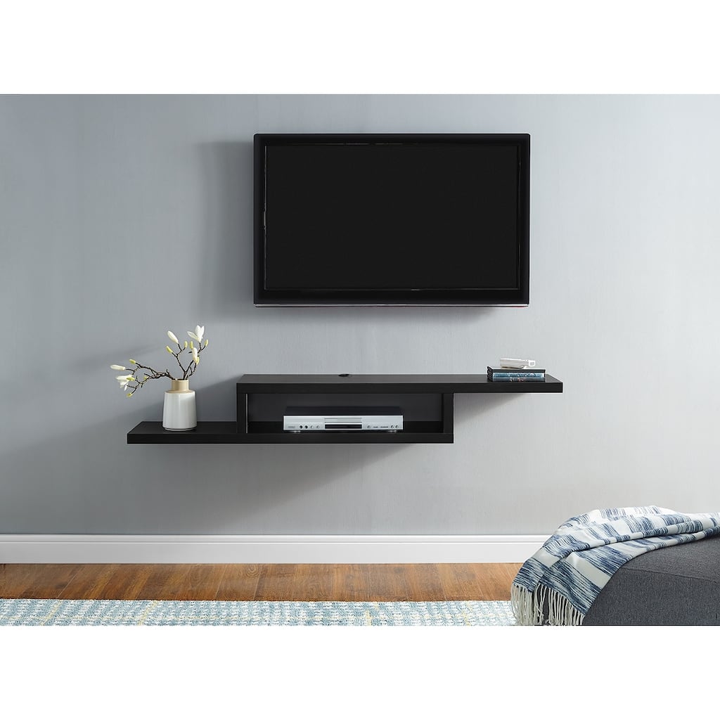 Asymmetrical Wall Mounted TV Console Entertainment Center Wall Decor Shelve Storage