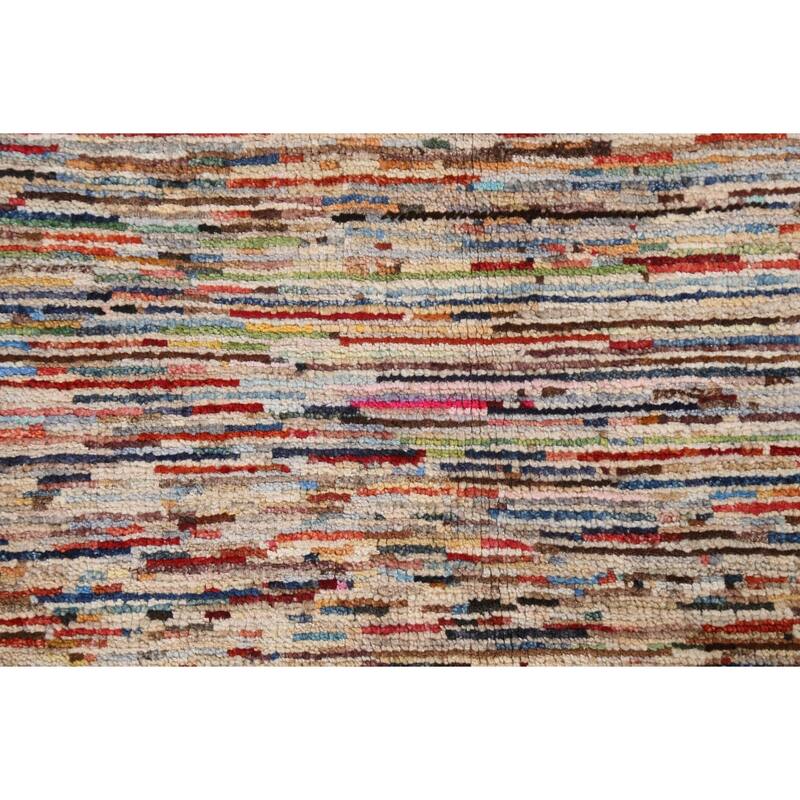 Contemporary Gabbeh Kashkoli Wool Area Rug Hand-knotted Bedroom Carpet - 5'3" x 7'7"