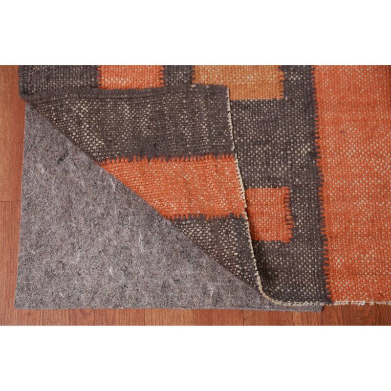 Hand Woven Oriental 100% Jute Carpet Southwestern Modern Greys & Charcoal Kilim Area Rug - 14' 0'' X 10' 7''