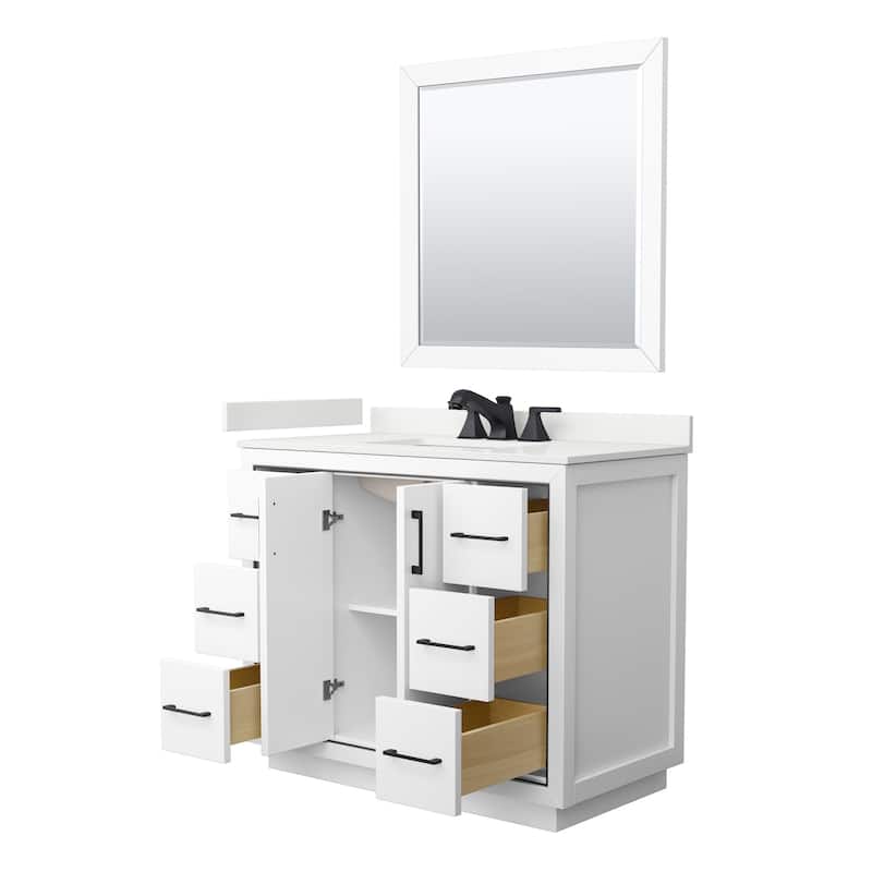 Wyndham Collection WCF111142S-QTZ-US3M34 Icon 42" Free Standing Single