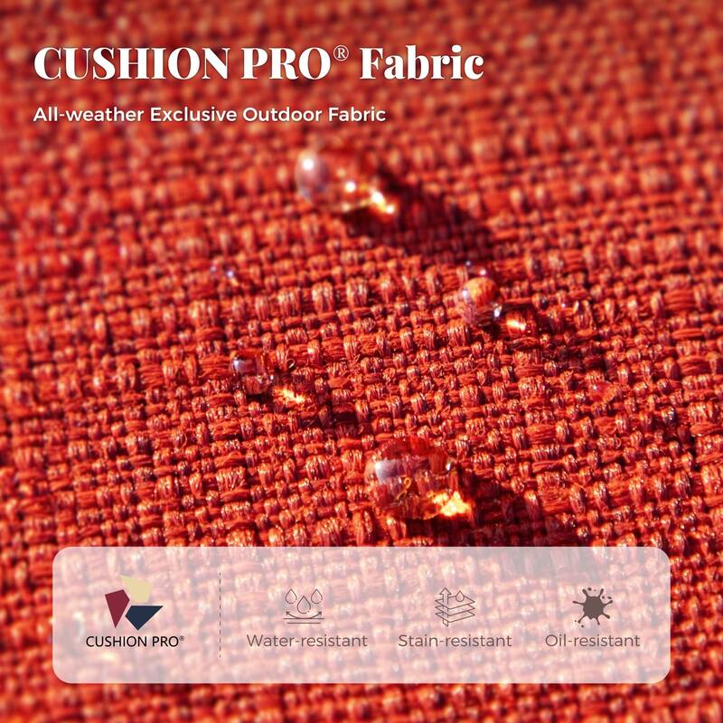 MAISON ARTS Patio Furniture Set with 56" Fire Pit Table, Deep Seating Sofa & Swivel, Rocking, and Fixed Chairs (5 Seats, Beige)