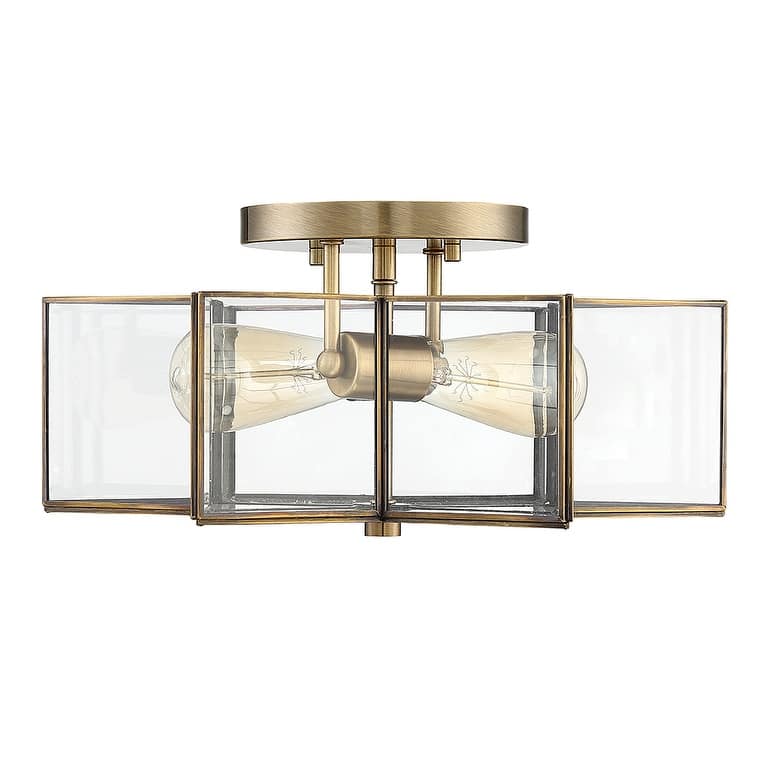 Trade Winds Stella Star Semi-Flush Mount Ceiling Light in Natural Brass - Natural Brass