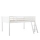 preview thumbnail 21 of 20, Full Size Low Loft Bed with Convertible Ladder, Wooden Sturdy Kids Bed Frame with Safety Guardrails for Bedroom, Grey
