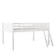 preview thumbnail 10 of 20, Full Size Wood Low Loft Bed with Adjustable Left/Right Ladder - Versatile Space-Saving Furniture for Bedrooms