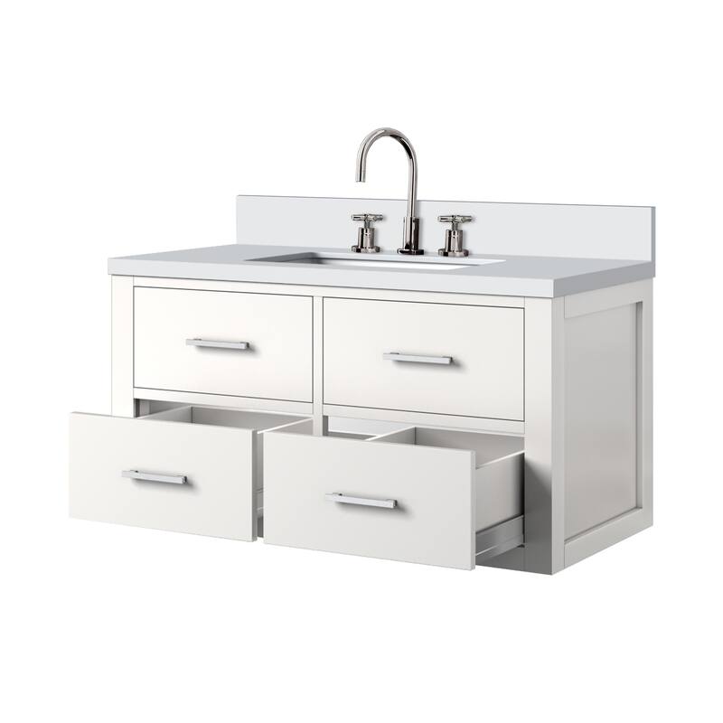 Castor Bath Vanity with Quartz Top, Sink and Faucet
