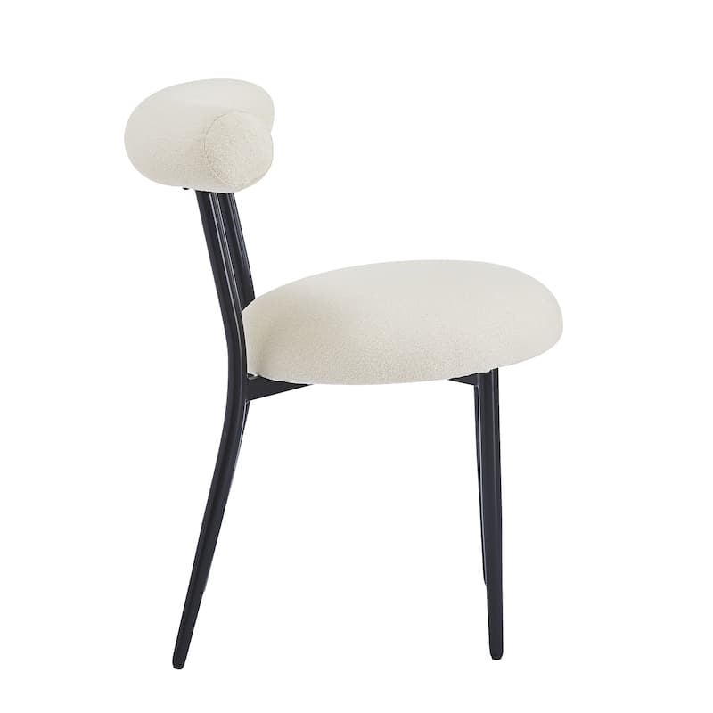 Roomfitters Modern Dining Chair Set of 2, Padded Back and Seat, Sleek Metal Frame