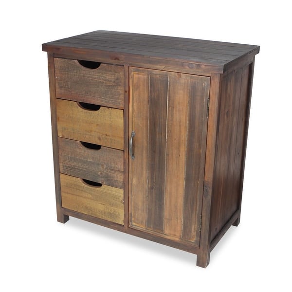 Shop 29 75 Brown And Beige Distressed Finish Three Drawer Storage Cabinet Overstock 31265541