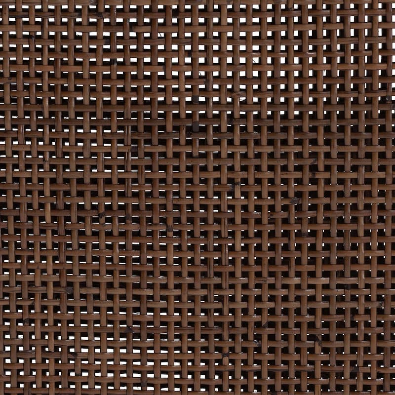 Karis Rattan Dining Chair - Handwoven Wicker Armchair with Mahogany Wood, Coastal Boho Style Indoor Seating