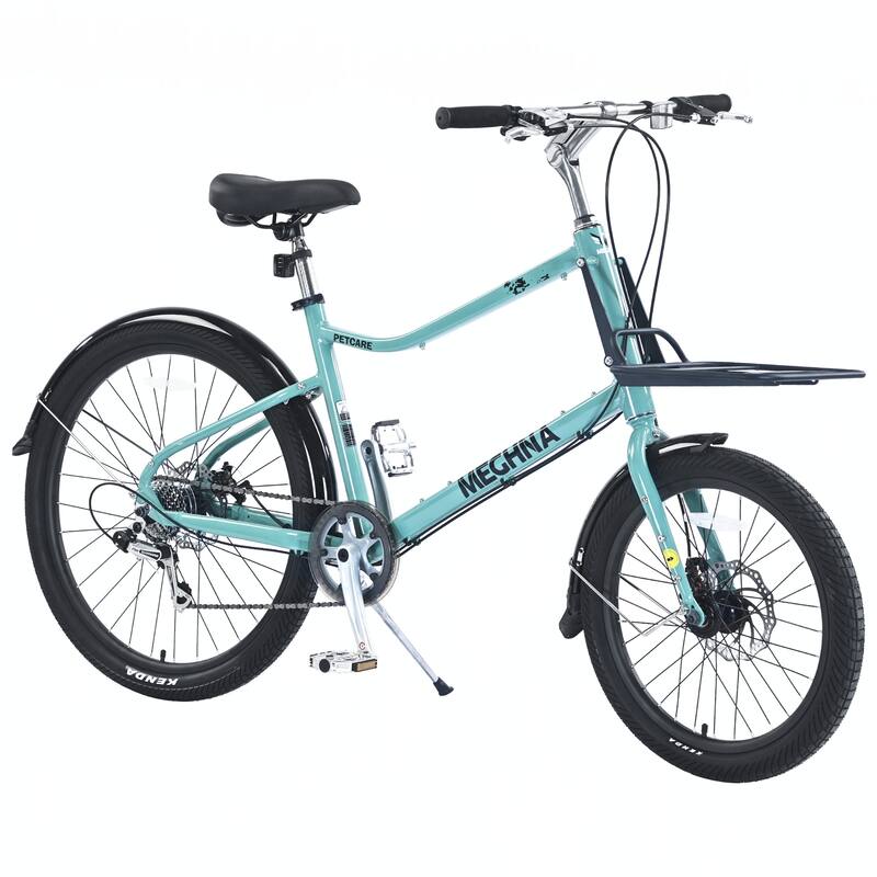 7 Speed, Aluminum Alloy Frame,26 Inch Bike,Cargo Bike,Green