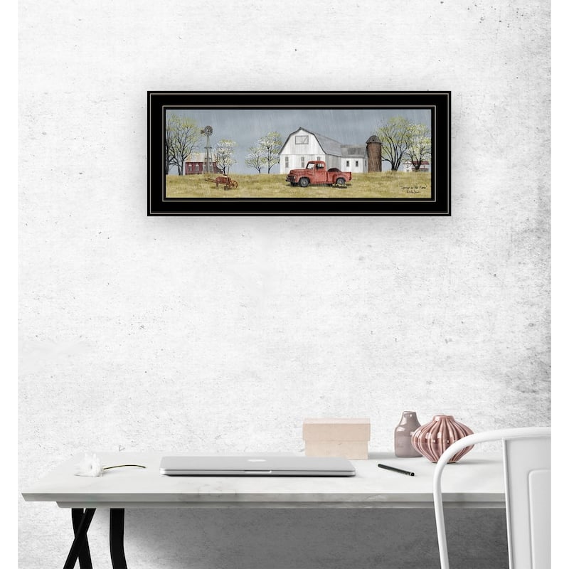 TrendyDecor4U Farmhouse "Spring On The Farm" Framed Print Wall Art by Billy Jacobs