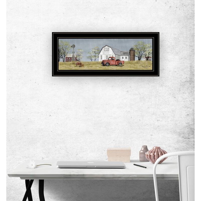 TrendyDecor4U Farmhouse "Spring On The Farm" Framed Print Wall Art by Billy Jacobs
