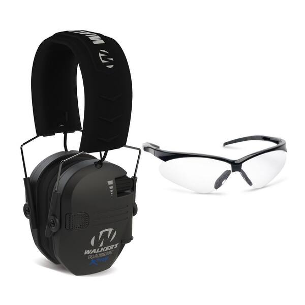 Ern Protector Razor Walker's Razor X-TRM Digital Ear Protectors Black w/ Shooting Glasses ...
