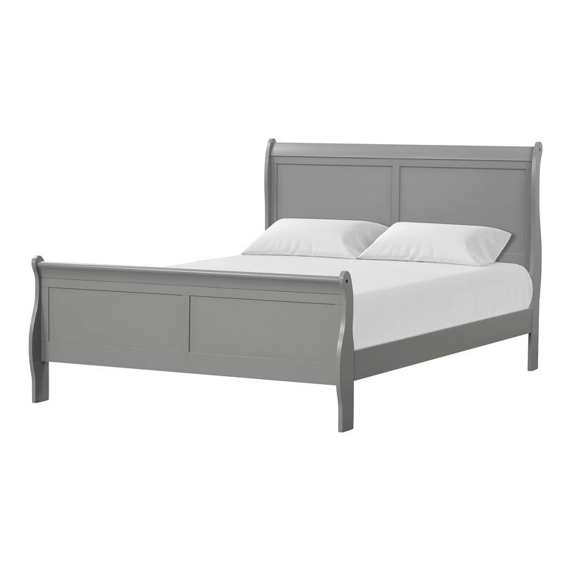 Furniture of America Mayday Contemporary Grey Solid Wood Sleigh Bed