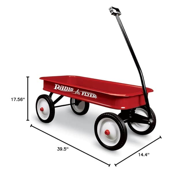 Radio Flyer 1800 Big Red Classic Extra Long Handle All Terrain Wheels Kids Wagon
