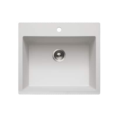 Houzer G-300 Quartztone 25" Drop In Single Basin Granite Composite