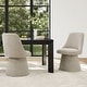 preview thumbnail 16 of 47, Anna Upholstered Swivel Armless Dining Chair for Kitchen Living Room Set of 2 - Khaki
