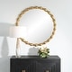 preview thumbnail 2 of 4, Uttermost Nacala Round Gold Mirror - 39.37"W x 39.37"H x 1.69"D