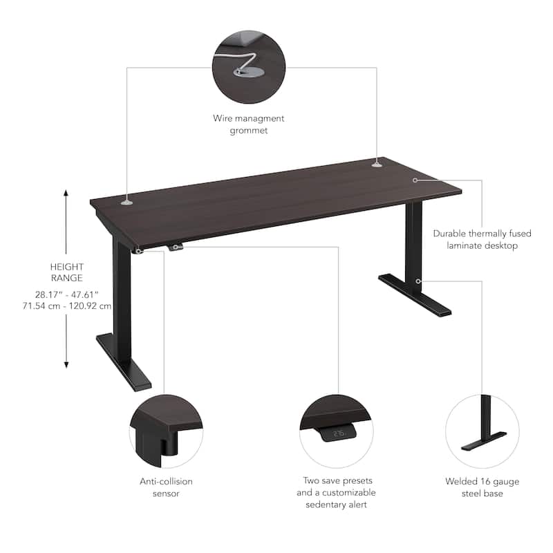 Bush Business Furniture Move 40 Series 72x30 Adjustable Standing Desk