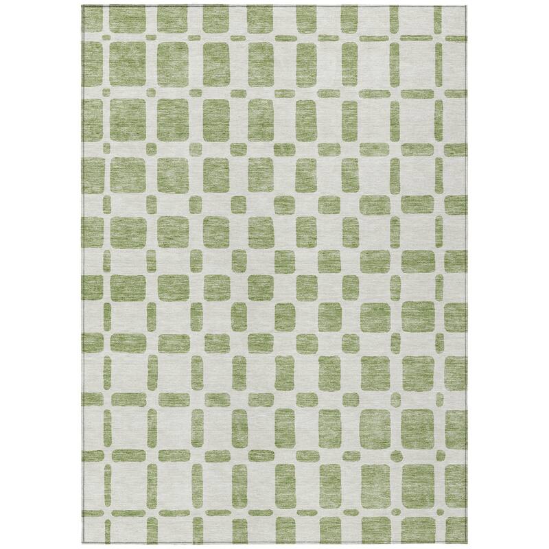 HomeRoots Geometric Transitional Rectangle Outdoor Rug