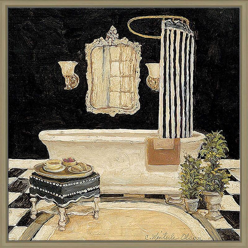 "Maison Bath II" Print on Floating Canvas