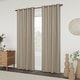 preview thumbnail 25 of 44, Linen Slub Texture Blackout Grommet Curtain Pair(2 Panels)