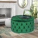 preview thumbnail 18 of 18, Adeco Velvet Round Storage Ottoman Button Tufted Footrest Stool Bench