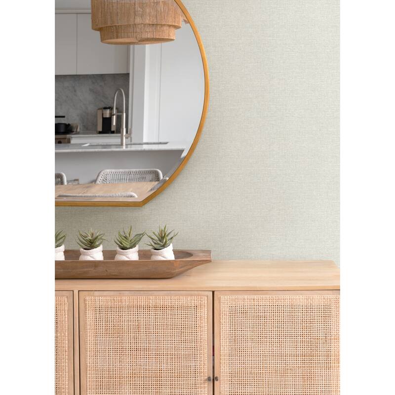 A-Street Prints Minerva Cream Texture Geometric Wallpaper