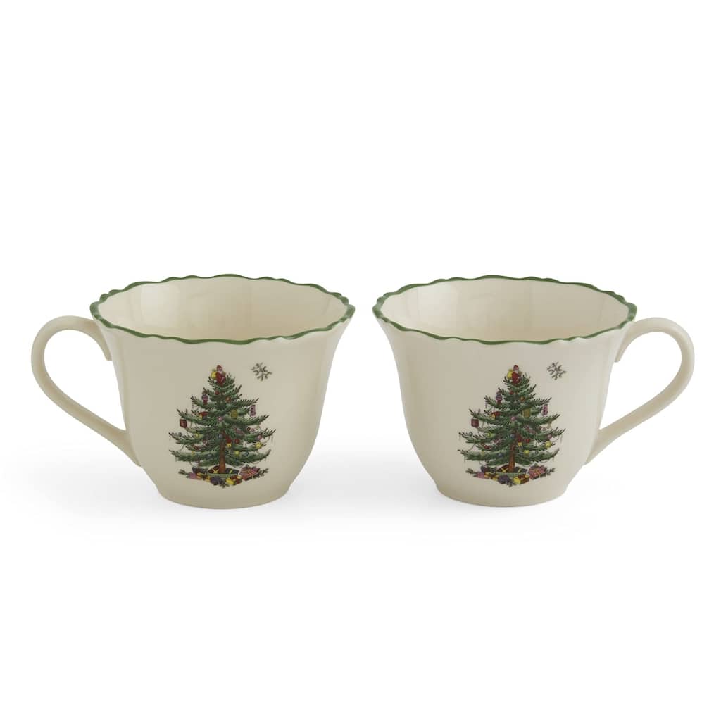 Spode Set of 2 Christmas Tree Punch Cups