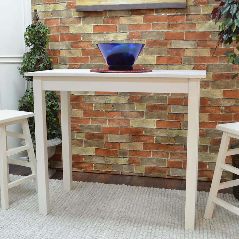 Wooden Pub Bar Table - 42" - Antique White
