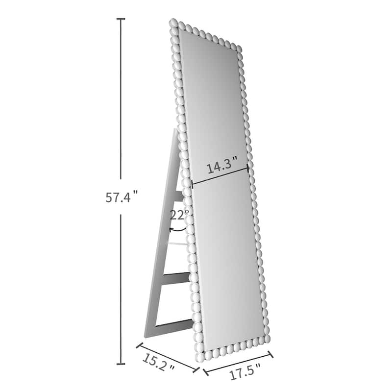 KOHROS Classic Rectangle Diamond Floor Mirror