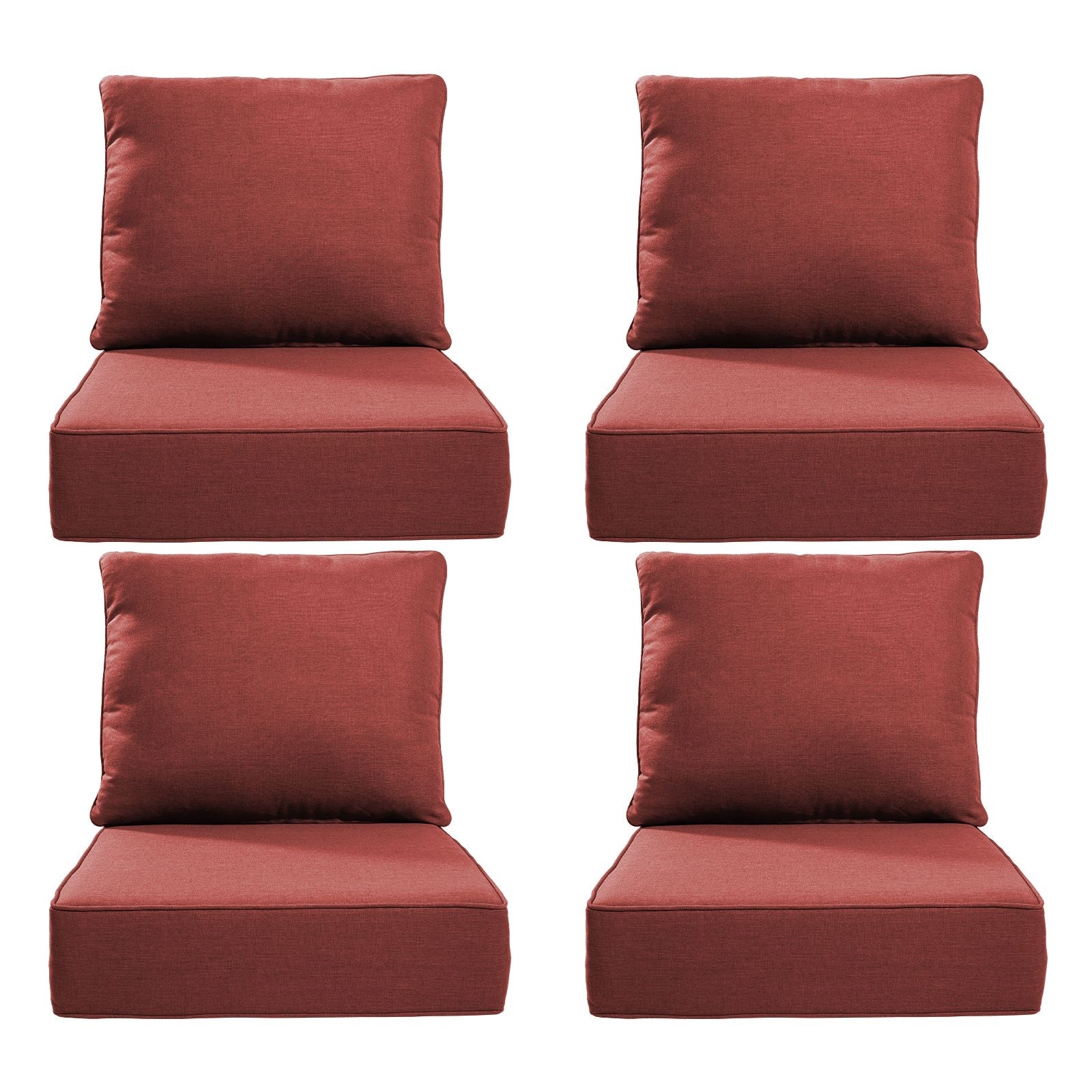 Gymojoy 6-Inch Thick Outdoor Deep Seating Cushion Set, 22"/24" Wide Options, Waterproof & Fade Resistant for Patio Furniture