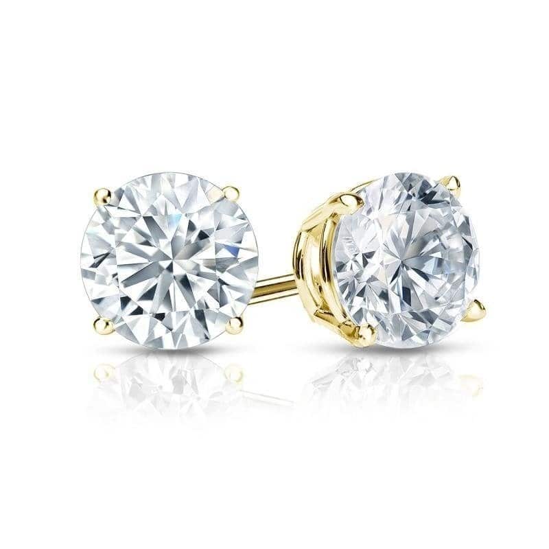 Auriya 2 3/4ctw Round Diamond Stud Earrings 18kt Gold Certified