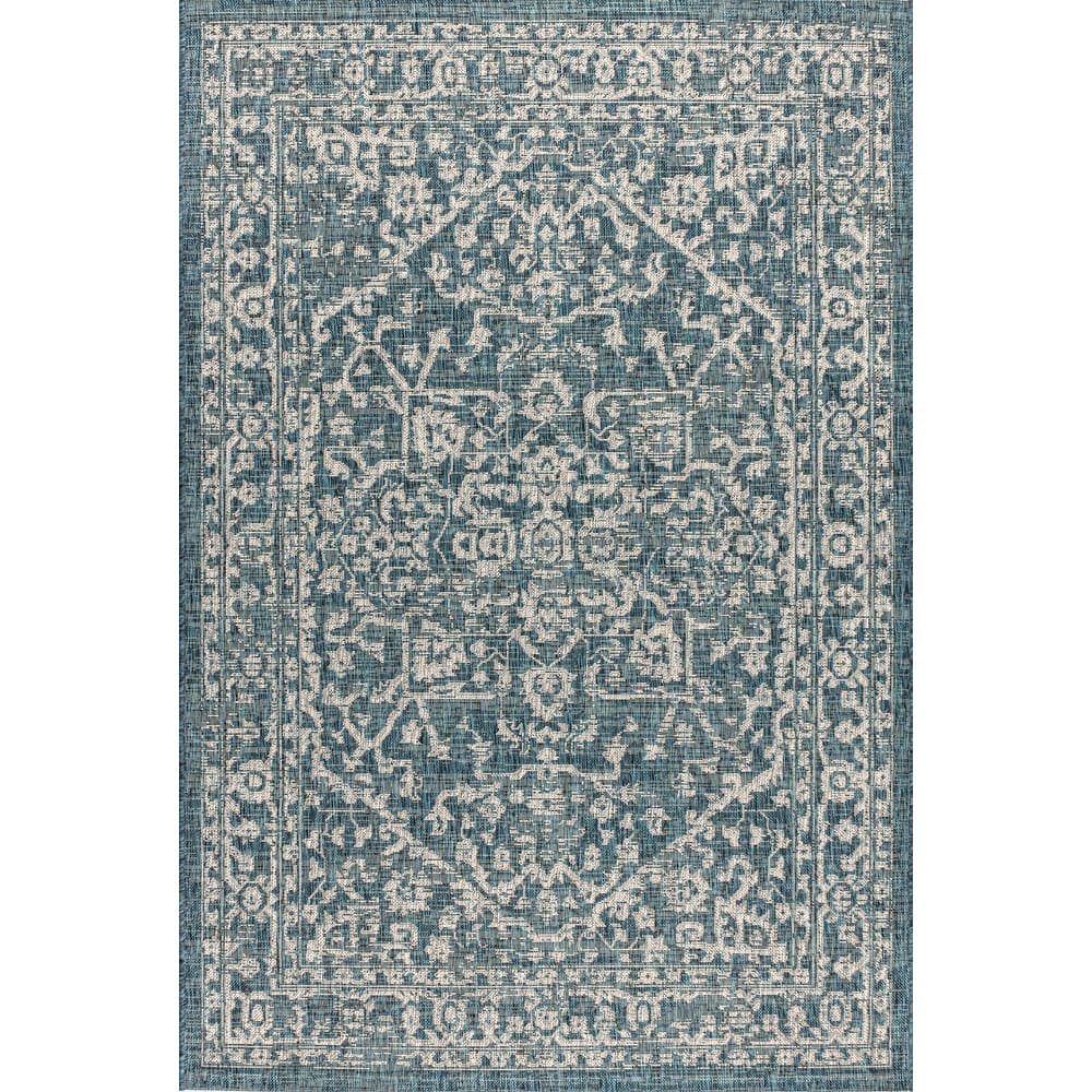 JONATHAN Y Medallion Textured Weave Indoor/Outdoor Area Rug