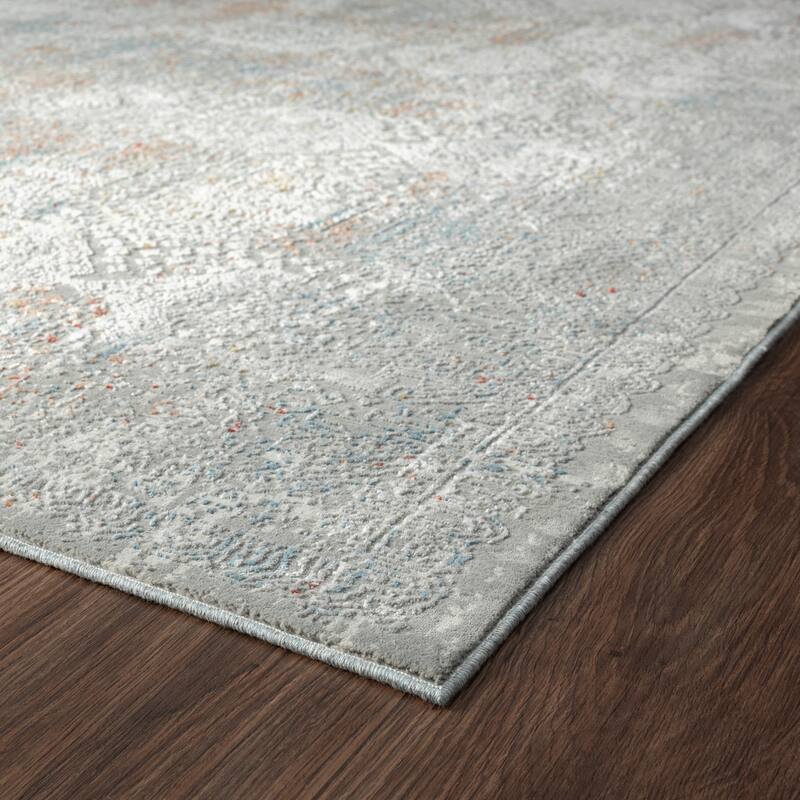 Dalton Sterling/Pewter Abstract Area Rug Bed Bath & Beyond 34719900