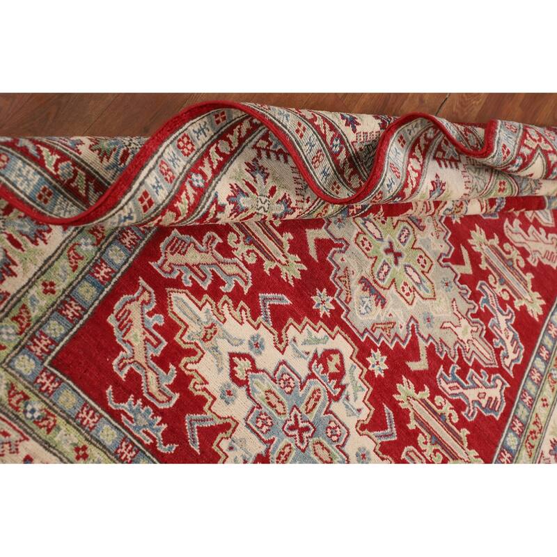 Red Kazak Oriental Area Rug Hand-Knotted Bedroom Wool Carpet - 5'1" x 6'8"