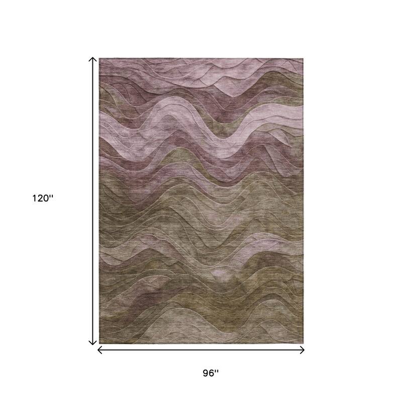 HomeRoots Abstract Transitional Rectangle Outdoor Rug