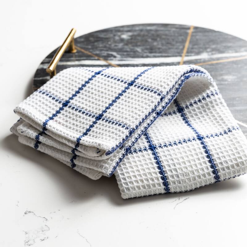 Solo Cotton Kitchen Towel - 18x28 - Set of 12 - BLUE
