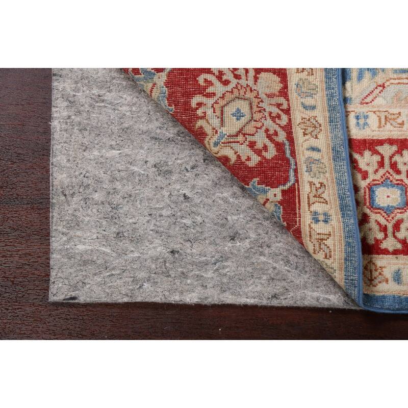 Vegetable Dye Blue Ziegler Oriental Area Rug Hand-knotted Wool Carpet - 5'11" x 8'10"
