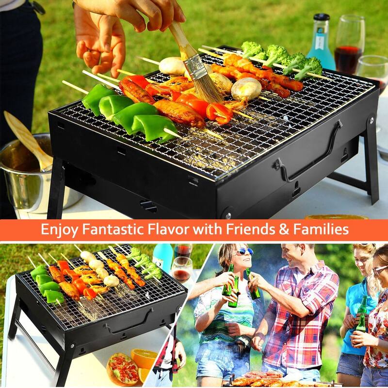 Foldable Smoker Grill Portable Lightweight BBQ Charcoal Grill