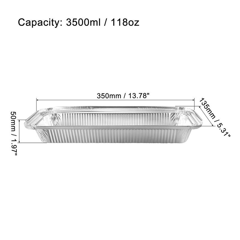 Aluminum Foil Pans, Disposable Tray Containers for Kitchen Baking - 4pcs