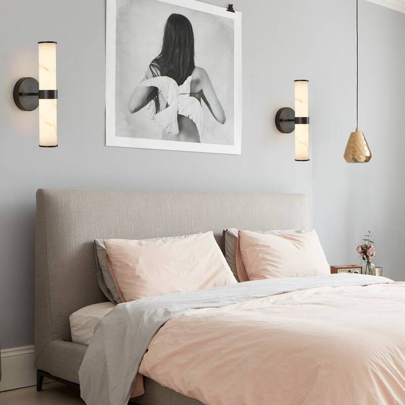 Modern Elegant Resin Wall Sconce for Bathrooms, Hallways, and Bedrooms(2 pack)