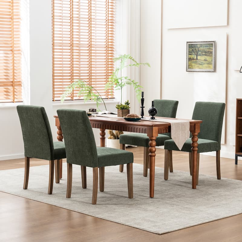 Upholstered Dining Chairs Set of 4, Armless Kitchen Chairs