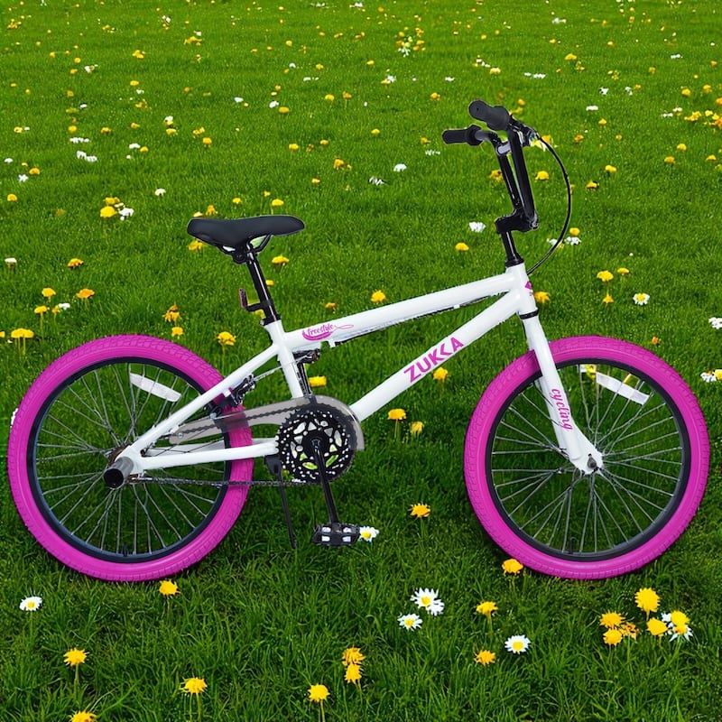 20 Inch Freestyle Kids Bike, Single Speed, Steel Frame with Caliper and V Brakes, Boys & Girls Ages 7+