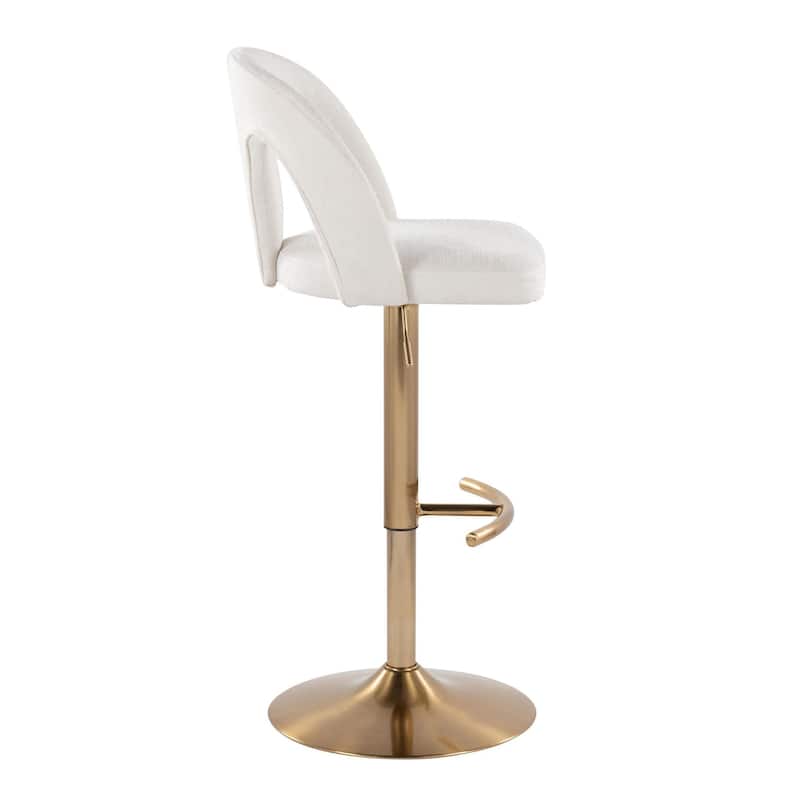 Ava Upholstered Adjustable Barstool - Set of 2
