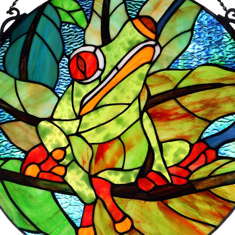Savin Frog Tiffany Window Panel