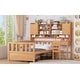 preview thumbnail 16 of 16, Twin Wood Bed with Integrated Desk Chair and Storage Bookshelf for Bedroom or Studio Workspace